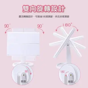 【Jo Go Wu】LED補光三摺化妝鏡(買一送一/觸控式/補光/美妝鏡/梳妝鏡/桌上檯燈)