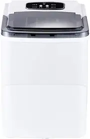 Commercial ice Maker, Mini Automatic Round ice Cube Maker for Home use, White, Stainless Steel, Suitable for Tea Shop, Home use, Restaurant, KTV, etc.