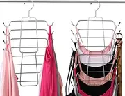 Aptech Tank Tops Camisole Clothes Hanger Closet Organizer for Metal Folding Space Saving Tank Tops, Cami, Bras, Bathing Suits, Belts, Ties (2 Pack)