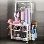 Tennis Racket Holder.Badminton Racket Display Rack.Tennis Racquet Storage Rack with Pulleys.for Training Ground Gym School Club Gymnasium
