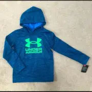 Under Armour Boys Girls Youth UA Big Logo Twist Fleece Hoodie Size 4 Save 50%!!