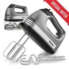 Mueller Electric Hand Mixer 5 Speed 250W Turbo Heavy Duty Handheld Blender Steel