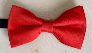 Boys Red Bow Tie, Satin Fabric, 5-12 Year Olds