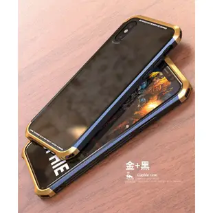 熱賣 iPhoneXR XsMax手機殼 I6 i7Plus 鋁合金邊框 iPhone8plus 手機殼 玻璃保護殼