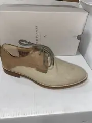 Hush Puppies Bucks Damon Hamlin Taupe Leather/Canvas Rubber Sole Shoe Size 11.5