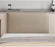 Luxury Brown PU Leather Upholstery 3D Wall Panel Easy to Install Padded Headboard for Bedroom Kids Room Hotel Anti-Collision Peel and Stick Design (Size: