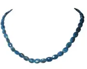 Blue Apatite Faceted Oval Bead Strand | 8x6mm | 50 Beads |