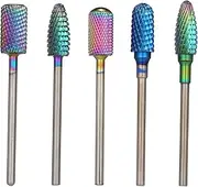 Labymos 5pcs Nail Drill Bits Cuticle Cleaner Drill Rotary Polishing Nail Grinding Heads Nail Salon Tools