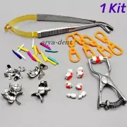 Dental Sectional Contoured Matrices kit Matrix Bands Clamps Clips Wedges Plier