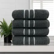 Amor Classic Face Washer 4 PCS 650GSM Dobby Stripe Super Soft Premium Cotton