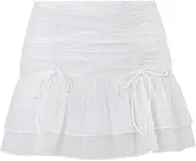 [STKARCV] Perspective Pleated Mini Skirt Waist Mini Dresses Street Nightclub Summer Women's Short