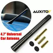 4.7" CARBON FIBER CAR AM/FM RADIO SHORT ANTENNA STUBBY SCREW ALUMINUM BLACK EBE