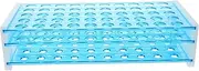 Baluue Test Tube Organizer Stand 50 Holes Plastic Rack for Laboratory Hospital School Blue Efficient Storage