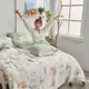【戀家小舖】40支天絲-秋森之繪 雙人加大床包兩用被套組含二件枕套