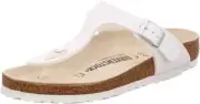 New Birkenstock Gizeh 0043731 Regular Fit Birko-Flor Thong Flip Flop - White