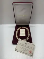 Camrose and Kross JBK Double Strand Simulated Pearl Necklace Vintage Pristine