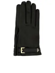 Prada Black Nappa Leather Gloves