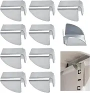 15 PCS Shelf Clips Bracket Replacement for Garage Cabinet, Removable Silver