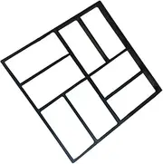 HAKIDZEL -Grid Mold Pour Baluster Cement Mold Reusable Slabs Concrete Texture Path Tile Molder Concrete Molds Pavement Mold Paving Concrete Stamps Garden Edging Border Pp Black