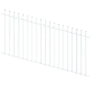 ProtectorAl 1201-2400W x 1200H Pearl White Batten Pool Fence Panel Raked Up to 15º