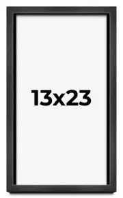 13x23 Shadow Box Frame Grey Charcoal Black | 0.875 Inches Deep | Solid Wood Shad