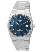 Tissot PRX T-Classic Powermatic 80 Swiss Made Textured Blue Dial 100M Mens Watch