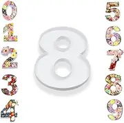 10”Cardboard Number Mache Chocolate Covered Strawberries Fillable Sweets Candy Container Box(White, 8)