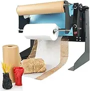 Honeycomb Packing Paper Roll Dispenser, Kraft Wrapping Paper Holder with Sliding Cutter, Heavy Duty Kraft Wrapping Paper Dispenser Holder with Adjustable Stretch