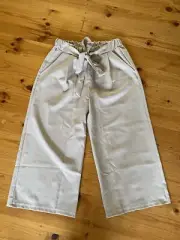NWT Boohoo Mocha Skye Belted Tailored Culottes Pants Size 14