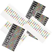 UPKOCH Cute Stickers for Guitar Fretboard 6 Pcs Reusable Guitar Trainer Notes Pvc Material Easy to Apply and Remove