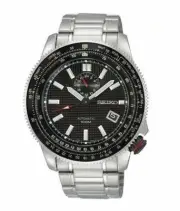 SEIKO SUPERIOR SSA005K1 Automatic Watch Black Dial Steel Pilot Lume 100m Date
