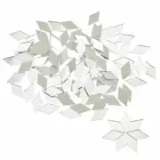 100X Glass Mirror Mosaic Tiles Diamond Shape Decal Home Decoration Craft DIY