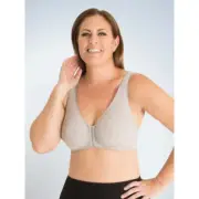 Leading Lady Meryl Front Closure Cotton Plus Size Lounge & Sleep Bra