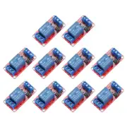 10 Pcs DC 12V 1 Channel Relay Module High or Low Level Trigger for Electronics