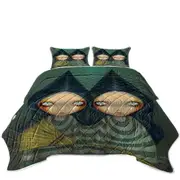 Spooky Halloween Design Siamese Witch Twins Coverlet