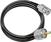 UHF PL259 Cable RG58 6.6ft(2M) TUOLNK PL259 SO239 Male to Female Extension Cable Low Loss CB Coax Cable Black for Two Way Radio CB Radio Wireless LAN Devices