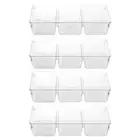 4PK Boxsweden BPA Free Plastic Crystal Storage Tray Container Organiser Clear