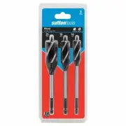Sutton Tools 3-PIECE 4-FLUTE AUGER BIT SET D5140003 16-25mm 1/4" Hex Shank