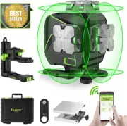 S04CG 360 Laser Level with LCD Screen,4X360° Green Cross Line Laser,4D Bluetooth