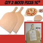 Natural Wood Pizza Peel 16” Inch, Large Pizza Paddle Spatula Set 2 Charcuterie