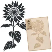 Reusable PLASTIC Wall STENCIL Template // 43x64cm or 59x95cm // SUNFLOWER