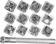 KALLORY 1 Set Pattern Leather Stamping Tool Durable DIY Leather Craft Punch Kit for Handmade Projects Present for Craft Enthusiasts