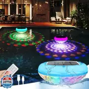 QOLNBY Pool Lights, 2-in-1 Solar USB Rechargeable Floating Pool Lights, 6.69