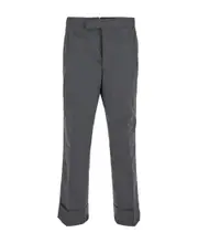 Thom Browne Straight Leg Turn-Up Hem Trousers 2,3 medium gray