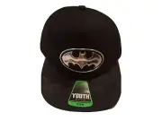 Berkshire DC Comics Batman Black Silver Logo Youth Cap OSFM