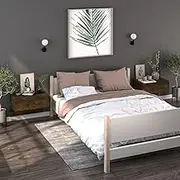 Bedroom Table Wall-Mounted Bedside Cabinets 2 pcs Smoked Oak