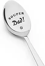Dad Daddy Gifts from Daughter Son, Souper Dad Spoon for Father's Day Present for Father Papa Birthday Gifts from Kids to Dad Christmas Presents for Step Dad Father-in-Law