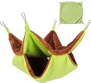 Hamster Hammock,Double-Layer Squirrel Hammock | Portable Sugar Glider, Soft Pet Hangable Hammock Bedding, Small Pet Cage Accessories Toy for Hamster Ferret Chinchilla
