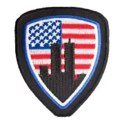 American Flag World Trade Center Shield Patch, 9-11 Patches