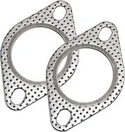 2 Pieces Car Exhaust Gasket High-Temperature Exhaust Flange Gaskets Ultra Seal 2-Bolt-3 Inch Standard Exhaust Gasket Fireproof Exhaust Donut for Car Accessories (2.0 Inches)